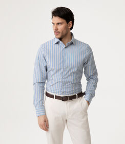 Camicia multicolor blu a righe verticali, Valerio 1966, 27Z3T0025COMUBL44, 002 preview