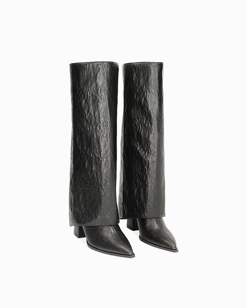 Stivali neri, tacco 9 cm, BLACK