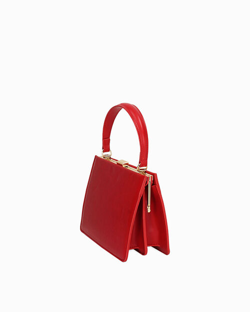 Mini bag donna rossa con manico, RED