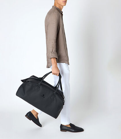 Borsone nero compatto, Valerio 1966, 23L4T4747EPNEROUNI, 002