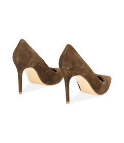 Décolleté in camoscio testa di moro con tacco di 9 cm, Valerio 1966, 26M5T1411CMMORO036, 003 preview