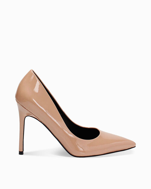 D&eacute;collet&eacute; nude in vernice, tacco 10,5 cm, NUDE