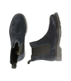 Chelsea boots blu in camoscio, Valerio 1966, 1877T6120CMBLUE040, 003 preview