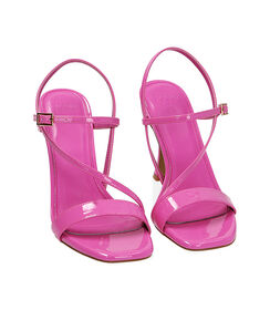 Sandali rosa in vernice, tacco 9,5 cm, Valerio 1966, 2121T0712VEROSA036, 002 preview