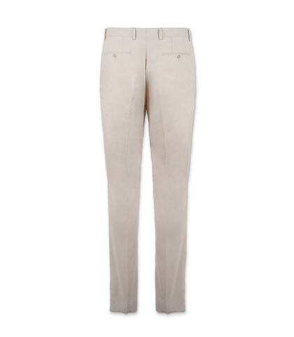 Pantalone da uomo di cotone beige, Valerio 1966, 25R1T0710COBEIG42, 002