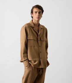 Camicia in tessuto camel da uomo, Valerio 1966, 26Z3T0213TSCAMEI, 002 preview