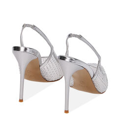 Slingback argento in rete, tacco 10,5 cm, Valerio 1966, 2121T9736TSARGE036, 003 preview