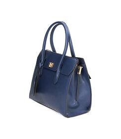 Borsa a mano blu rigida, Valerio 1966, 2357T2482EPBLUEUNI, 002 preview