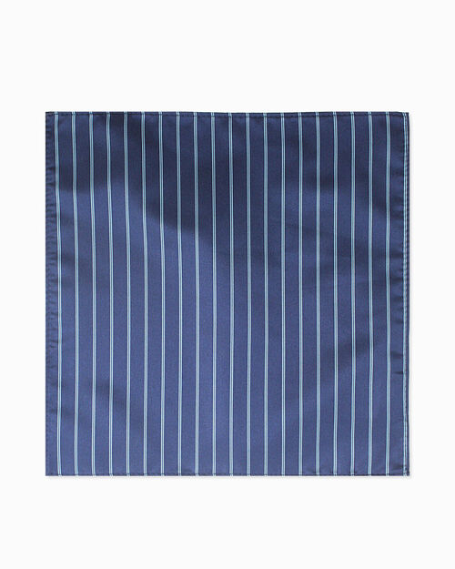 Pochette blu con righe diagonali, BLUE