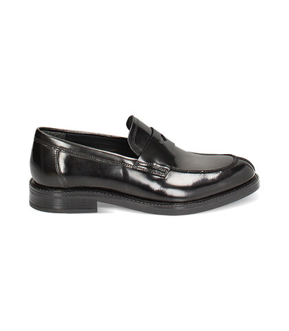Mocassino nero in pelle abrasivata, Valerio 1966, 24N4T6507APNERO039, 001