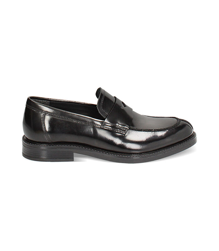 Mocassino nero in pelle abrasivata, Valerio 1966, 24N4T6507APNERO039