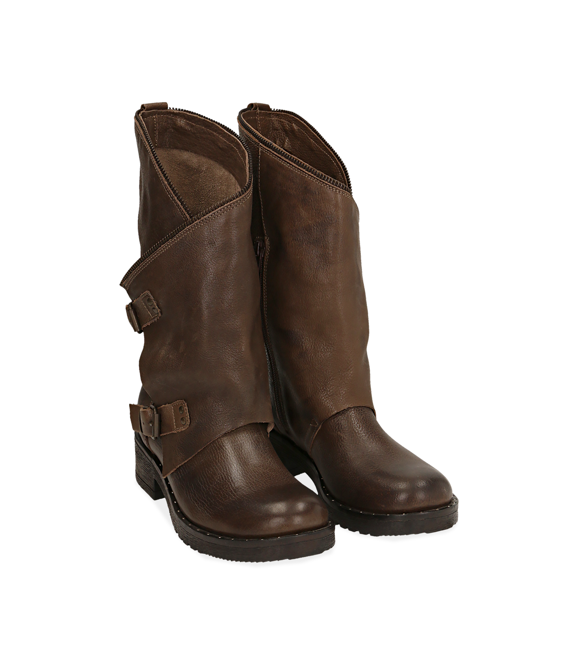 Biker boots marroni in pelle | Valerio 1966