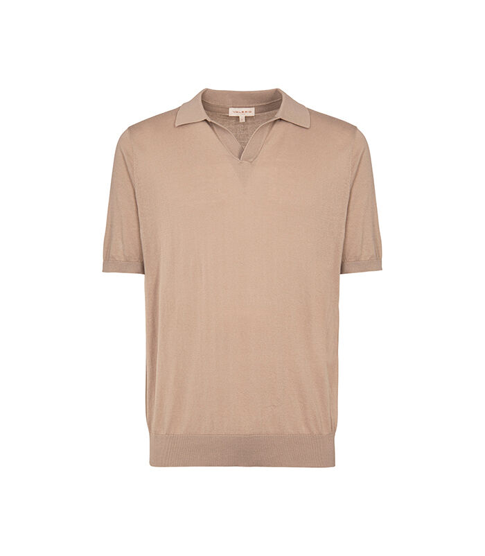 Maglia polo beige colletto classico, Valerio 1966, 27U4T4757COBEIGI