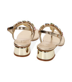 Sandali infradito oro, tacco 3,5 cm, Valerio 1966, 2149T4662LMOROG035, 003 preview