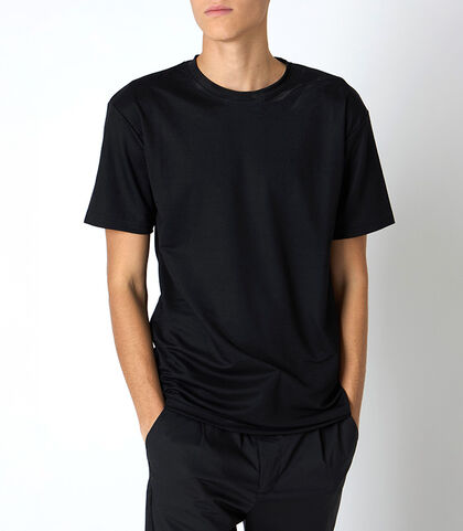 Maglietta da uomo basic, in cotone nero, Valerio 1966, 25N8T0050CONEROI, 001