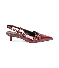 Décolleté slingback in vernice cherry, tacco 4,5 cm, Valerio 1966, 2449T4582VECHER035, 001 preview