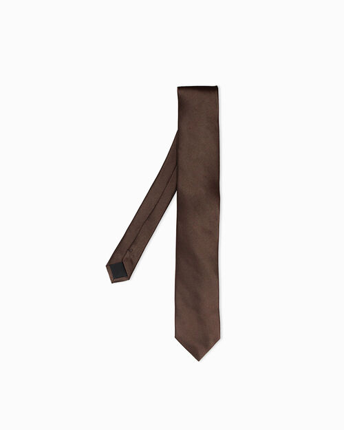 Cravatta marrone classica, BROWN