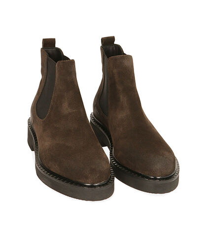 Chelsea boots testa di moro in camoscio , Special Price, 2077T5807CMMORO039, 002