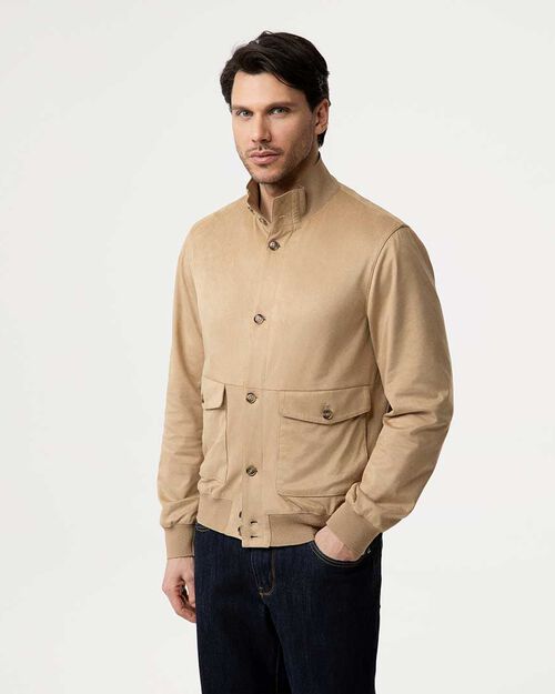 Giubbino camel con dettagli distintivi, CAMEL