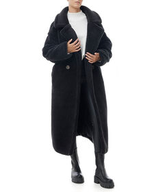 Cappotto teddy lungo nero, Valerio 1966, 24B4T4429FUNEROUNI, 003 preview
