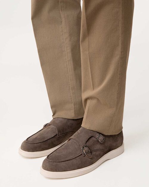 Scarpe allacciate testa di moro doppia fibbia, DK BROWN