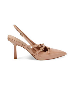Décolleté slingback nude con fibbie in vernice, Valerio 1966, 2321T1225VENUDE035, 001 preview