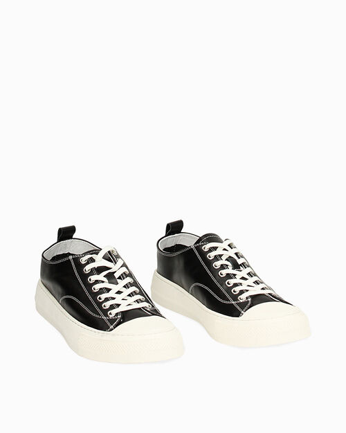 Sneakers nere urban in pelle, BLACK