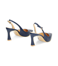 Décolleté slingback blu, Valerio 1966, 2321T5532EPBLUE037, 003 preview