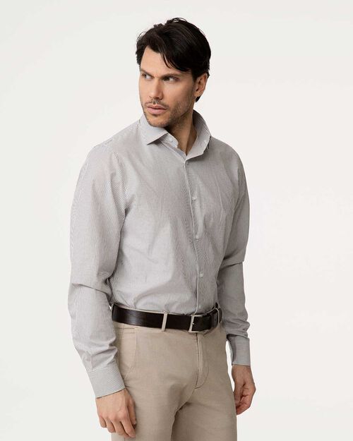 Camicia marrone dettagli raffinati, BROWN