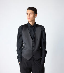 Gilet da uomo nero elegante, Valerio 1966, 25R1T1005TSNERO42, 002 preview