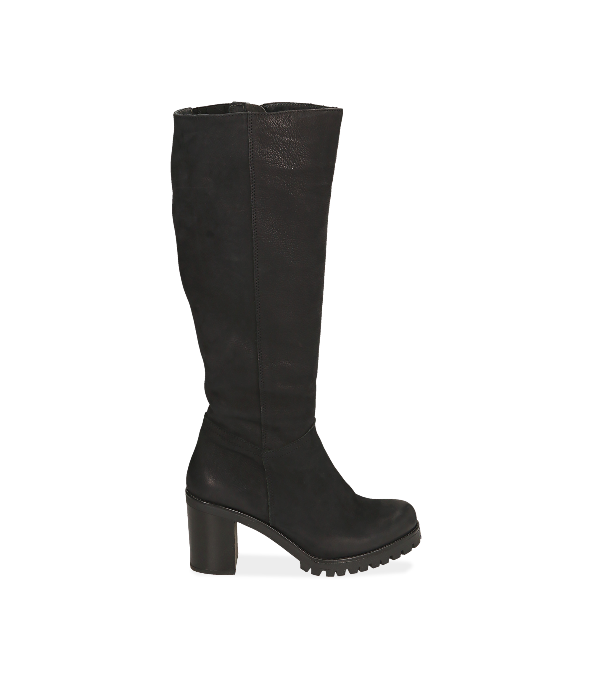 Stivali tacco basso donna nero - nabuk | Barca Stores