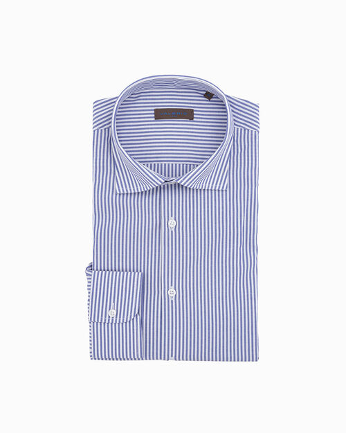 Camicia bianca e blu in cotone, MULTI COLOR