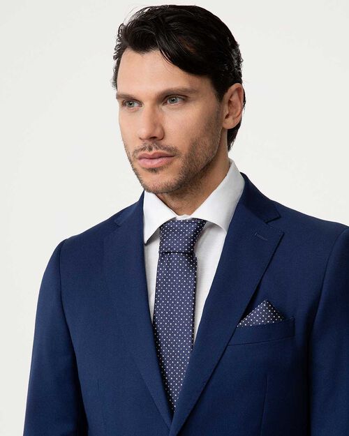 Cravatta blu motivo a pois, BLUE