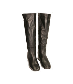 Stivali neri in pelle, tacco 5,5 cm , Valerio 1966, 20L6T9004PENERO035, 002 preview