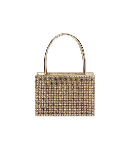 Borsa a mano da donna oro con pietre, Valerio 1966, 2551T6123LPOROGUNI, 001