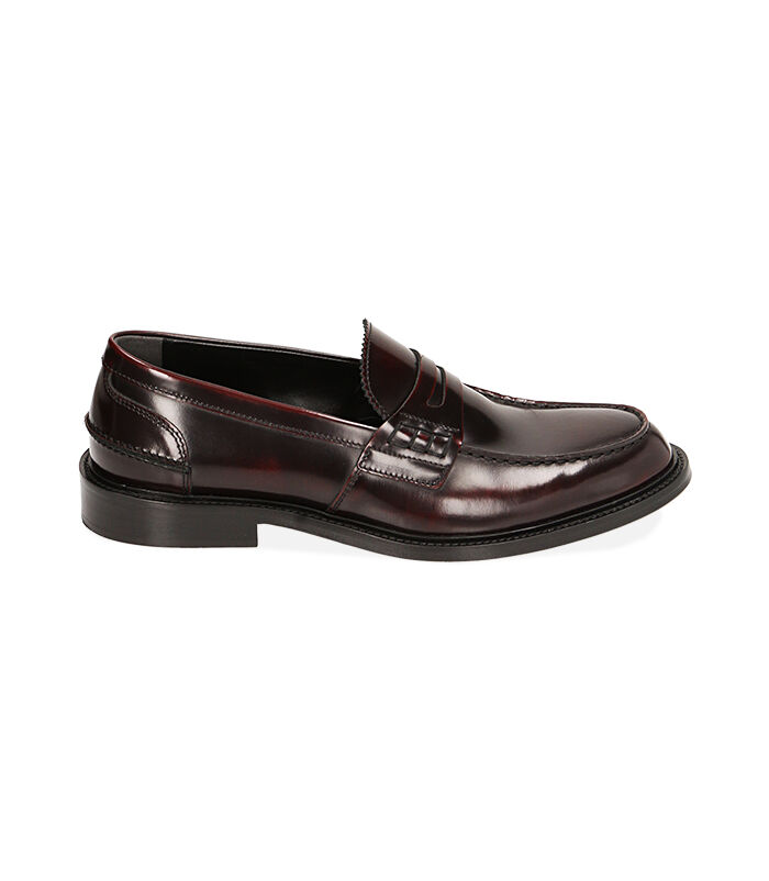 Mocassini bordeaux uomo sale