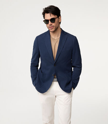 Giacca blu navy con revers classici, Valerio 1966, 2786T2525COBLUN42, 002