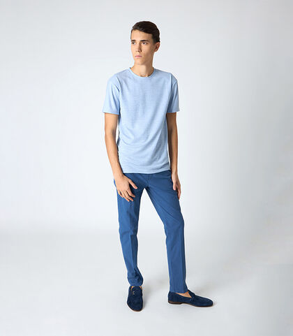 Pantalone da uomo basic blu, Valerio 1966, 25N8T5017COBLUE42, 001