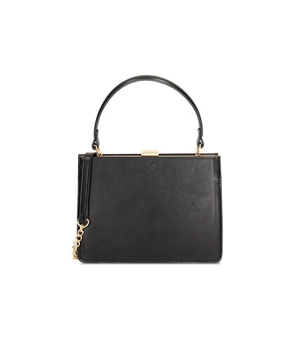 Mini bag donna nera con manico, Valerio 1966, 2551T6041EPNEROUNI, 001