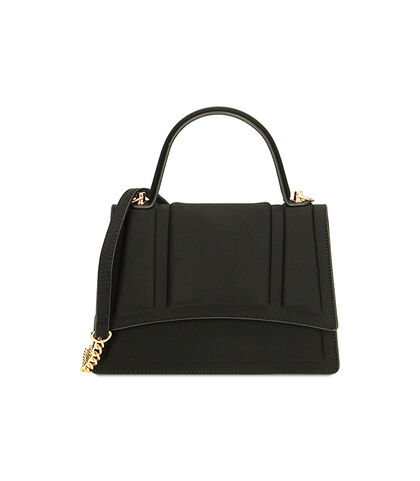 Mini-bag a mano nera in tessuto, Valerio 1966, 2251T4983LYNEROUNI, 001