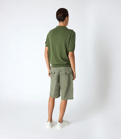 Bermuda uomo casual in cotone militare, Valerio 1966, 2524T2402COMILI46, 002 preview