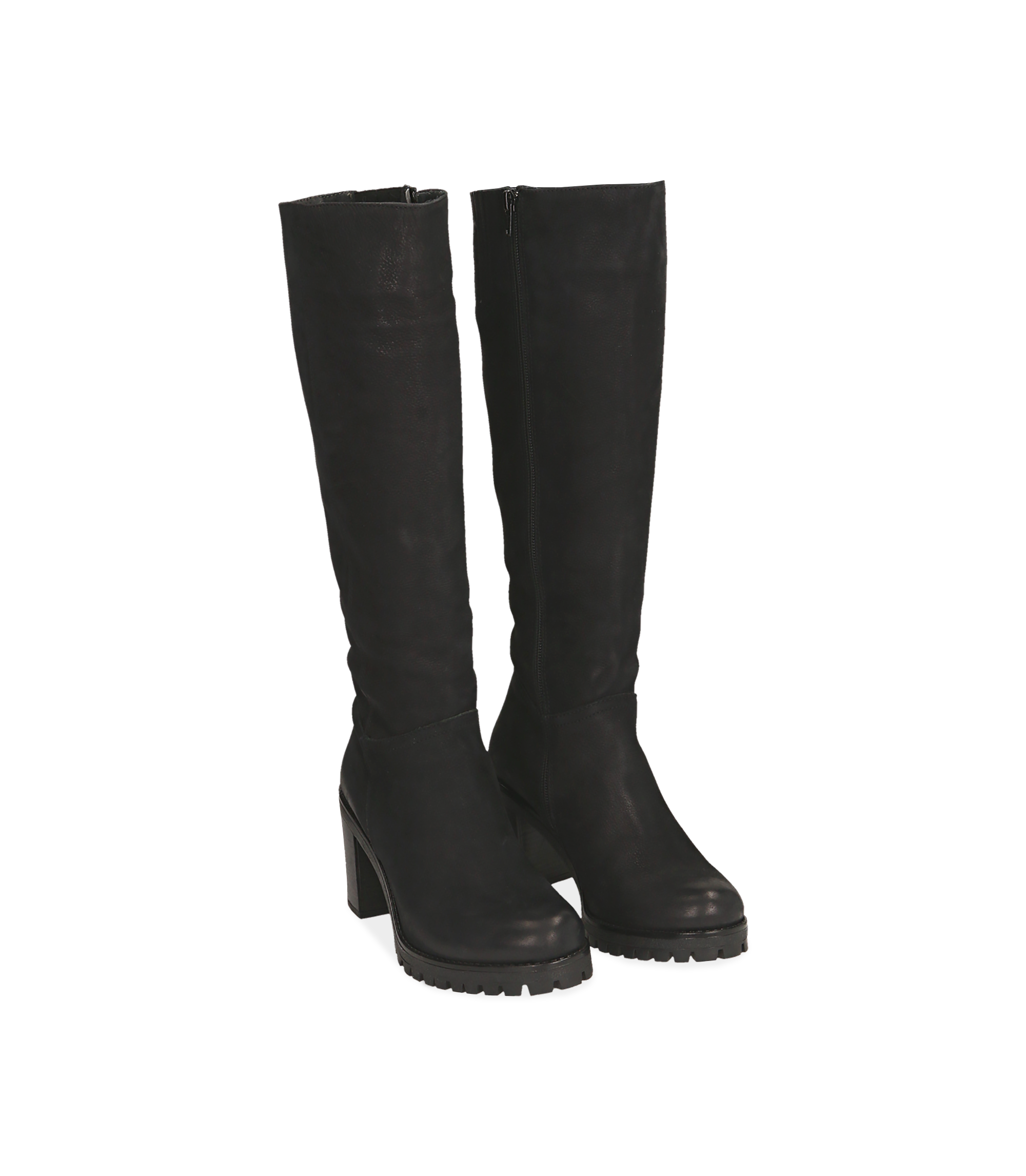 Stivali donna in nabuk neri con cavigliera made in italy kikkiline  tronchetto neri - Stileo.it