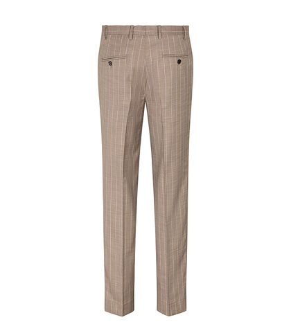 Completo pantalone marrone-beige gessato, Valerio 1966, 2786T1002TSMABE42, 002