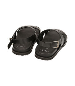 Sandali neri in pelle, Valerio 1966, 2114T5309PENERO042, 003 preview