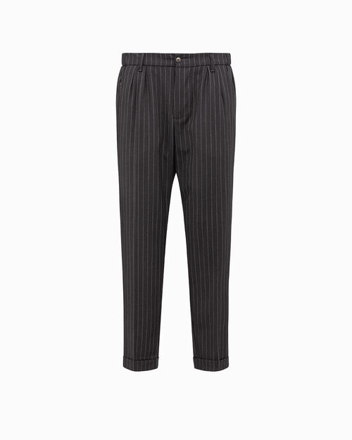 Pantaloni grigi gessati, GREY