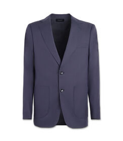 Giacca da uomo in cotone blu, Valerio 1966, 25R1T2441COBLUE42, 001 preview