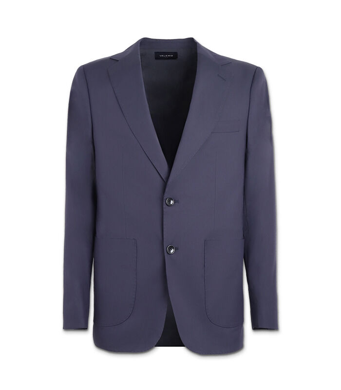 Giacca da uomo in cotone blu, Valerio 1966, 25R1T2441COBLUE42