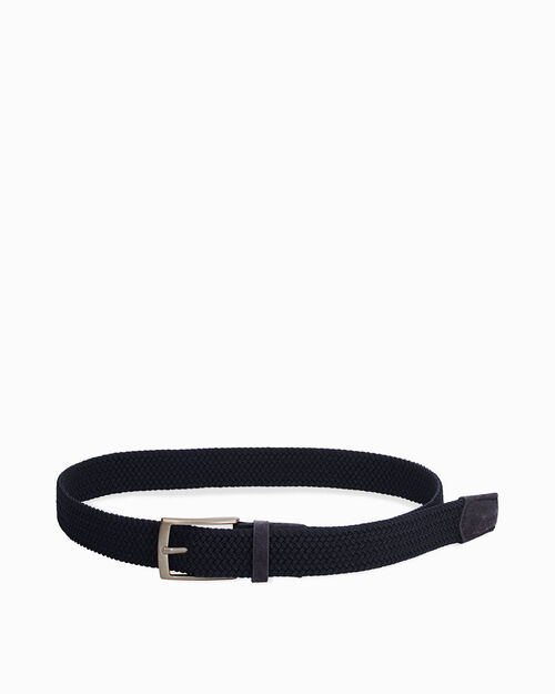 Cintura blu navy intrecciata, NAVY BLUE