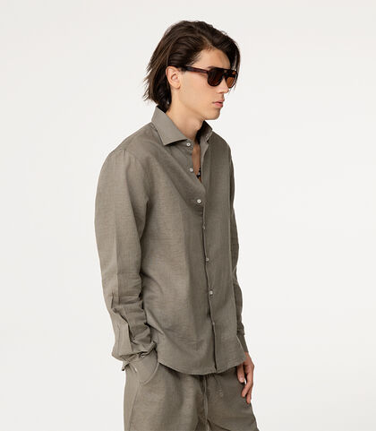 Camicia lino militare senza tempo, Valerio 1966, 27Z3T2302LNMILI38, 002