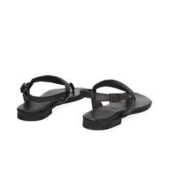 Sandalo infradito da donna in pelle nero, Valerio 1966, 2572T1049PENERO036, 004 preview